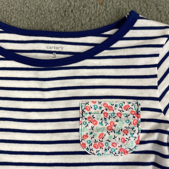 Carter’s Lot of 2 Striped Cotton Shirts Girl’s Size 5 NWT - Picture 5 of 10